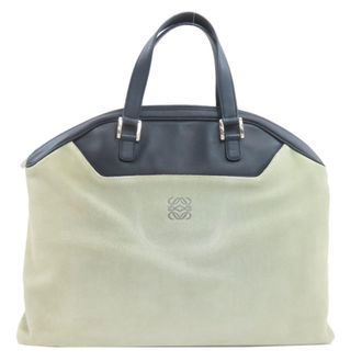 Loewe Navy Leather Suede Tote Bag (Pre-Owned)