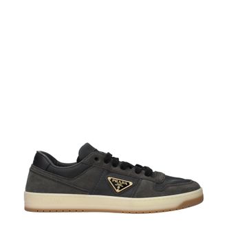 Prada Sneakers Downtown Mens Suede Gray/Hematite