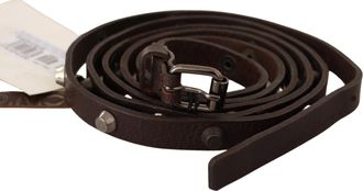 Costume National Leather Tone Buckle Womens Belt