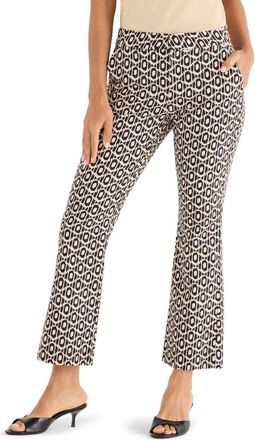 Nic+Zoe Lacy Diamond Plaza Ankle Pants in Black Multi at Nordstrom, Size 16P