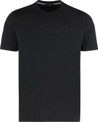 Paul & Shark Basic T-Shirt - Heren - T-shirts - Zwart - L - Katoen - Tops