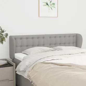 vidaXL Cabecero De Tela Gris Claro 147x23x78/88 Cm Vidaxl