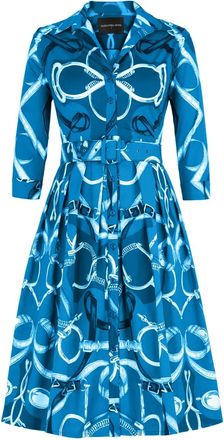 Samantha Sung Abito Audrey con cintura - Blu