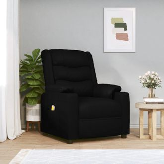 vidaXL Sill&oacute;n De Masaje De Cuero Sint&eacute;tico Negro Vidaxl