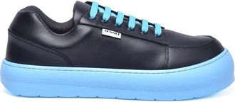 Sunnei Leather Sneakers - Black/Light Blue