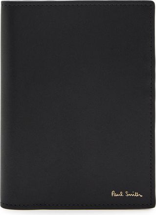 Paul Smith Logo Leather Passport Holder - Black - One Size