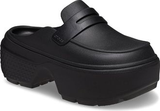 Crocs Stomp Loafers Flat Shoes Black/Black : Mens 5 - Womens 7 Medium, Rubber/Synthetic