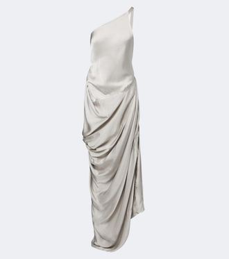 Vivienne Westwood Glossa draped one-shoulder satin maxi dress