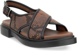 Ecco Seoul Slingback Sandal in Mink/Black/Coffee/Black at Nordstrom, Size 7-7.5Us