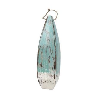 Beachcombers 3.5 X 16.1 Wood Turquoise & White Decorative Wall Hanging Buoy Figurine at Nordstrom