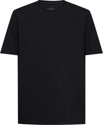 Paul & Shark logo-embroidered T-shirt - men - Cotton - XXXL - Black