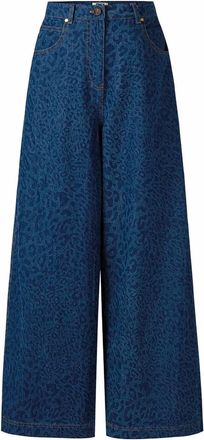 FRNCH Womens Denim Trousers In Azure Blue