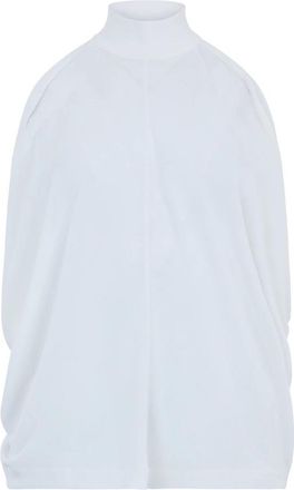 Alberta Ferretti Mouwloze top met hoge kraag - Dames - Tops zonder mouwen - Wit - S - Polyester - Tops