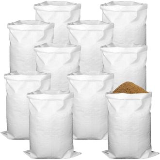 OEM 10 Sacos Para Escombros De 55 X 95 Cm Y 55 Kg, De Polipropileno Resistente, Ideales Para Obras, Residuos De Jard&iacute;n Y Arena. Reutilizables -crezuo