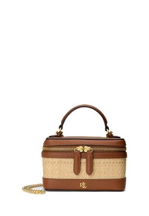 Ralph Lauren Compact Rectangular Handbag with Woven Texture