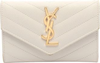 Saint Laurent Ivory Leather Wallet (Bi-Fold) (Pre-Owned)