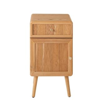 Calicosy Mesita de noche 1 puerta y 1 caj&oacute;n con frentes laminados H71