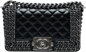 Chanel Pre-owned Boy Flap Bag - Dames - Vintage Schoudertas - Zwart - ONE Size - Leer - Vintage