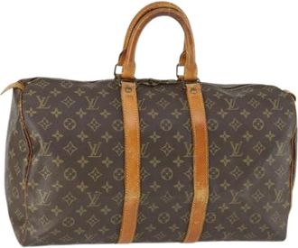 Louis Vuitton Pre-owned Weekend Bags, female, Brown, Size: ONE SIZE Pre-owned Canvas Weekend Bag