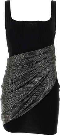 Giuseppe Di Morabito Mini-jurk met kristallen - Dames - Feestkleedjes - Zwart - M - Kleedjes