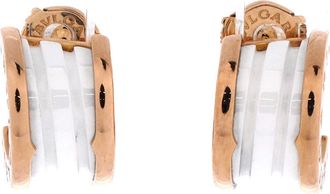 Bulgari B. Zero1 Hoop Earrings 18K Rose Gold and Ceramic