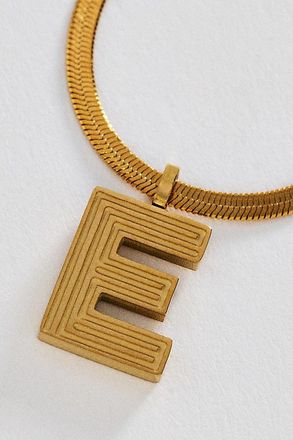 Anthropologie Water Resistant Initial Necklace