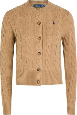 Polo Ralph Lauren Kabelgebreid vest met knopen - Beige