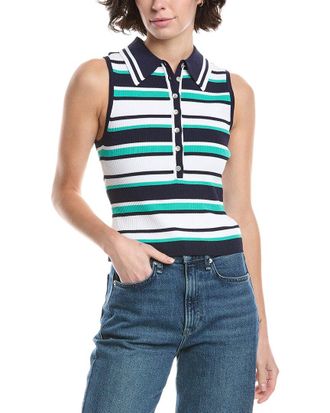 525 america Vivienne Johnny Collar Stripe Tank