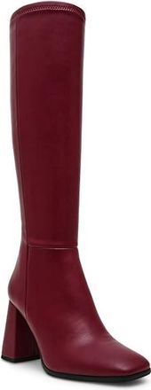 Steve Madden Livah Womens Boots Burgundy : 11 M, Leather/Rubber