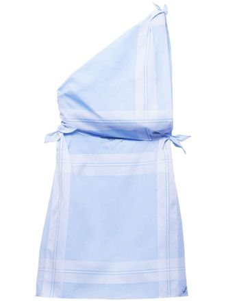 Prada Geruite mini-jurk - Blauw