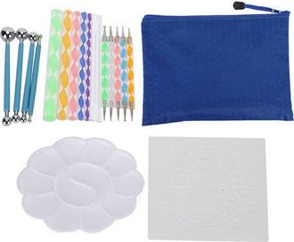 OEM Juego De 20 Herramientas Para Pintar Mandalas Con Puntos Sobre Piedras, Manualidades Con Bandeja Para Plantillas