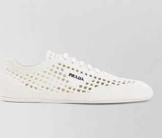 Prada low profile mesh sneakers rubber sole