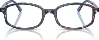 Ray-Ban 52mm Irregular Optical Glasses in Blue Havana at Nordstrom