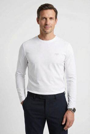 Joop Langarmshirt JOOP JEANS JJJ-33Alphis-L, Herren, Gr. XXL, weiss (wei&szlig;), Jersey, Obermaterial: 100% Baumwolle, clean, unifarben, regular fit normal, Run