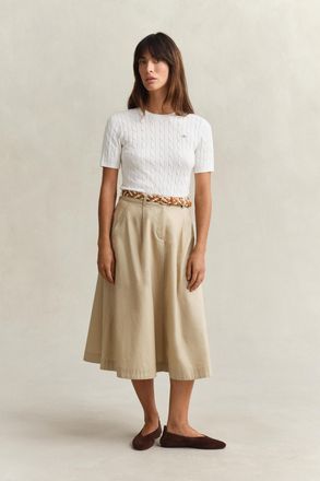 GANT Women Pleated Chino Skirt (46) OAT BEIGE