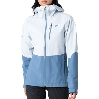 Outdoor Research Aspire II Gore-Tex Waterproof Jacket in Titanium/Ascent Blue at Nordstrom, Size X-Small