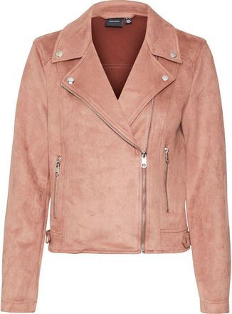 Vero Moda Jose Faux Suede Crop Moto Jacket in Clove at Nordstrom Rack, Size Medium