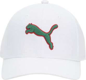 Puma Unisexs Evercat Dillon Stretch Fit Cap Baseball, White/Green, S/M