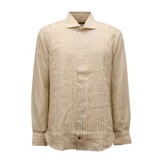 Carrel Camicia Exclusive By Linen Shirt - male - C&agrave;rrel - Casual Shirts - Beige - 4XL - Shirts