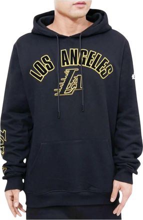 Pro Standard Pro Standard NBA Los Angeles Lakers Stacked Logo Hoodie in Black Men