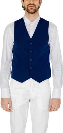 Only & Sons Onseve 0071 22027383 Vest - Heren - Gillet - Blauw - XL - Polyester - Kostuums