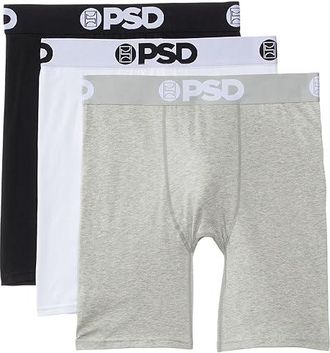 PSD Neutrals Solid Cotton 3-Pack Mens Underwear : 2XL, Cotton/Microfiber/Spandex