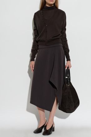Christophe Lemaire Asymmetrical Skirt, Womens, Brown