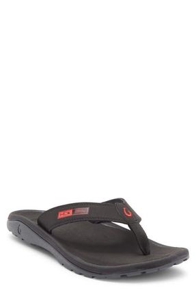 Olukai Ohana Flip Flop in Black /Red at Nordstrom, Size 11