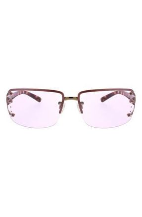 BCBGeneration 66mm Y2K Rimless Rectangle Sunglasses in Shiny Gold at Nordstrom Rack
