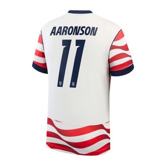 Nike Brenden Aaronson USMNT 2026 Stadium Home Nike Mens Dri-FIT Soccer Jersey in White | NN203993609-USM