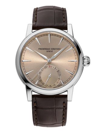Frederique Constant Fr&eacute;d&eacute;rique Manufacture Classic Date Mens Brown Watch FC-706SAL3H6 Leather - One Size