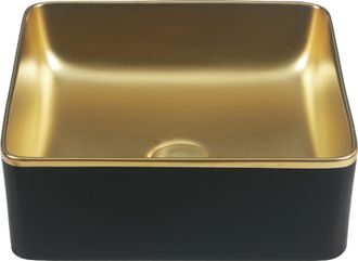 Dune London 188725 Savannah Black&gold Lavabo Sobre Encimera 36.5x36.5x13 - Ref: 188725