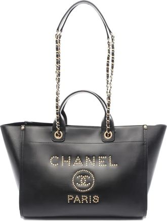Chanel 2018-2019 Deauville Chain tote bag - Black