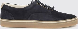 Brunello Cucinelli Low Top Calfskin and Suede Sneakers with Laminated Logo